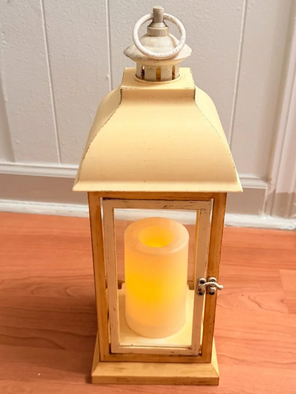 Sterno Home Antique White Flameless Candle LED Lantern 17x6